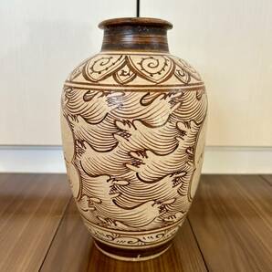 古い 中国 花瓶 高さ21cm / 花生 花器 壺 壷 陶磁器 骨董品 古美術 美術品 中国美術 中国骨董 唐物 置物 オブジェ の画像4