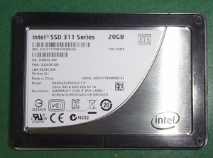 Intel SSD 311 Series 20GB SLC SSDSA2VP020G2 中古 使用時間少