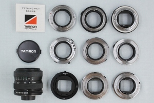 Tamron Adaptall 2　9種類等 Fujica AX Konica AR Contax/Yashica Canon FD Pentax Olympus Minolta タムロン アダプトール ジャンク