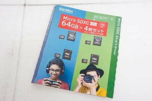 SanMax Micro SDXC 64GB*×4枚　SDカード変換アダプター付属