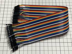  postage 120 jpy ~ jumper line 30cm male - male 40ps.@ cable wire bread board Dupont Arduinolaz pie electron construction electron parts 