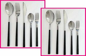 [ free shipping : is possible to choose cutlery :8ps.@]* stylish!!!: pretty * spoon 21cm, Fork 21cm, steak knife 22cm: dinner set :No1