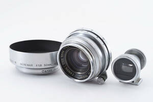★CANON LENS 35mm f2.8 キヤノン レンズ Co. Japan Leica ライカ Lマウント ビューファインダー 35ｍｍ フード 付き (MY-07)