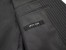 3150●ミッシェルクランオム MICHEL KLEIN HOMME●新品　98250 【ストレッチ】 ストライプ ウール混ジャケット　ブラック/L　定価27500円_画像7