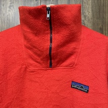 patagonia パタゴニア フリースプルオーバー ハーフジップ XL レッド ヴィンテージ 80s_画像4