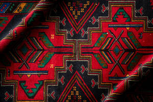 ￥34,000→￥19,000 スペシャル価格 140×88cm 手織り 絨毯 カーペット ヴィンテージ ラグ ペルシャ絨毯 アウトレット