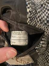 ●極美品 70's イギリス製バーバーリー ウールバルマカーンコート ネイビベース検 burberrys 一枚袖 タイロッケン 玉虫色 ツイード UK _画像5