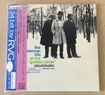 BNJ-108 紙ジャケ CD ゴールデン・サークルのオーネット・コールマン Vol.2 TOCJ-9162 ORNETTE COLEMAN At The Golden Circle RVG_画像1