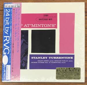 BNJ-33 未開封 紙ジャケ CD スタンリー・タレンタイン - アップ・アット・ミントンズ Vol.2 TOCJ-9179 STANLEY TURRENTINE Up At Minton's