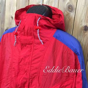 60s～80s EddieBauer/エディーバウアー/メンズL マウンテンパーカ- アノラックパーカー フーデッド ジャケット ヴィンテージ アウトドア