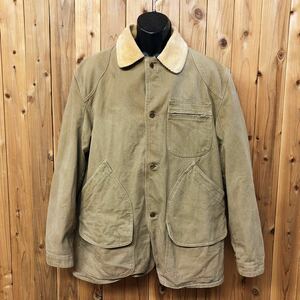 80's /L.L.Bean /エルエルビーン /メンズL ハンティングジャケット ライナー付き カバーオール 襟コーデュロイ USA ヴィンテージ古着