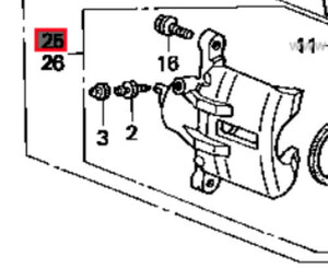 ホンダ アコード E-CD6 フロント キャリパー サブ 右 Front caliper sub right GenuineH22A MT SIR HONDA 純正 JDM OEM メーカー純正品