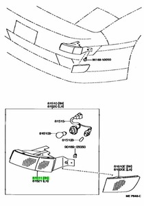 トヨタ MR2 SW20 フロント ターンシグナルランプ レンズ RH LENS FRONT TURN SIGNAL LAMP RH Genuine 純正 JDM OEM 未使用 メーカー純正品