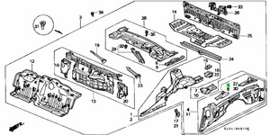 ホンダ NSX ABA-NA2 リヤーサイドアッパーメンバー R 右 MEMBER R RR SIDE UPPER Genuine HONDA 純正 JDM OEM メーカー純正品