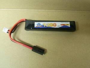 海外製　電動ガン　リポバッテリー　7.4V　1200mah 25C~50C　ストックチューブ収納タイプ