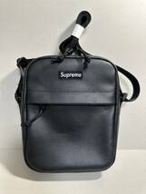 新品 2023FW Supreme Leather Shoulder Bag BLACK 黒☆シュプリーム レザー ショルダー バッグ_画像1