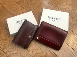 【希少・美品】ドイツ製時代 GOLD PFEIL ゴールドファイル 二つ折り財布、名刺入れ