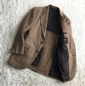 試着程度 ツィード 厚手 秋冬 Kent ケント VAN JACKET ビジネス カジュアル メンズ 紳士 ブレザー テーラード ジャケット サイズ YA4 S位