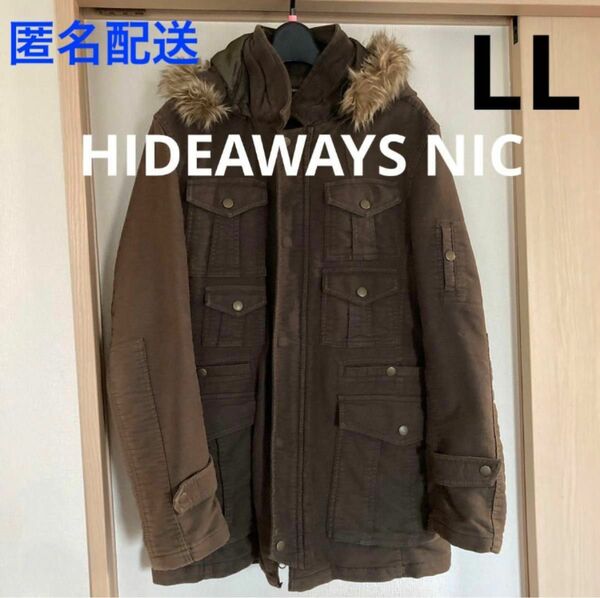 訳アリ　メンズ　HIDEAWAYS NIC アウター　ブルゾン　ミリタリー　カーキ LL★匿名配送