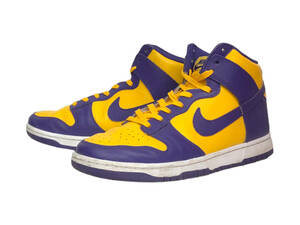 NIKE (ナイキ) DUNK HI RETRO LAKERS ダンクハイ レトロ レイカーズ スニーカー DD1399-500 28cm US10 イエロー パープル メンズ/078