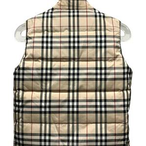 BURBERRY LONDON (バーバリーロンドン) リバーシブル ダウンベスト 110A ベージュ×ブラック キッズ /036の画像4