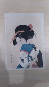 Art hand Auction Ukiyo-e Beauty by Kamaro Woodblock print, Painting, Ukiyo-e, Prints, Portrait of a beautiful woman