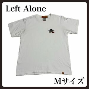 Left Alone レフトアローン ロゴTシャツ メンズ Mサイズ ホワイト 半袖 シャツ 白