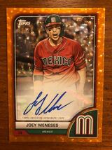 2023 Topps WBC Joey Meneses ORANGE Ice Auto /25 直筆サインカード メキシコ　ナショナルズ　オリックス_画像1