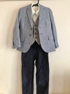 スーツ　ジャケット　ベスト　シャツ　パンツ　120 セット　H&M セットアップ　キッズ