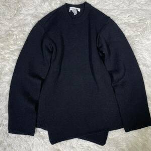 超希少 COMME des GARCONS SHIRT コムデギャルソン シャツ ■2014年代 川久保怜 ■変形 ミドルゲージ ■厚手 長袖 プルオーバー ニット