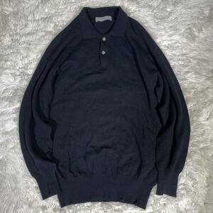 超希少 COMME des GARCONS HOMME コムデギャルソン オム ■80s 川久保怜 ■キャメル混 ハイゲージ 角襟 ■長袖 ポロ ニット ヴィンテージ