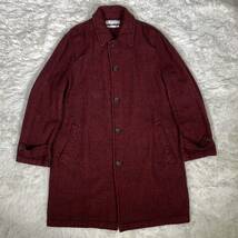 超希少 COMME des GARCONS SHIRT コムデギャルソン シャツ ■90s 川久保怜 ■縮絨加工 ■起毛 チェック ■ステンカラーコート ヴィンテージ_画像8