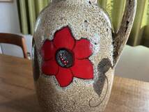 大型 ドイツ Scheurich Keramik シューリッヒ社製 ヴィンテージ 工芸品 花瓶 花器 アンティーク クラフト壺 瓶 甕 fat lava_画像2