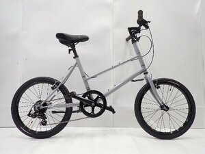 【未走行】 BRUNO ブルーノ MIXTE BLACK EDITION GREY カスタムモデル ミニベロ 1x7s 20インチ 配送/来店引取可 ∩ 6CF39-14