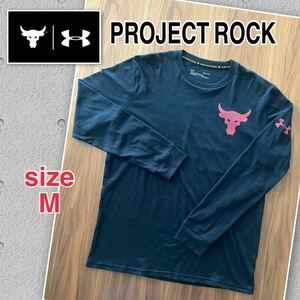 UNDER ARMOUR PROJECT ROCKロングTシャツ ブラック Mサイズ 試着のみ 未使用品 アンダーアーマー プロジェクトロック ロンT 長袖Tシャツ 