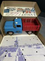 D(0111k5) STAKE TRUCK ブリキ トラック 昭和レトロ ステーキベッド FRICTION MOTOR 当時物 玩具_画像2