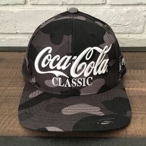 ★新品★ 5店舗限定 Coca cola × BAPE black camo スナップバック キャップ a bathing ape cap hat エイプ ベイプ コカコーラ 迷彩 i056