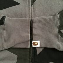 BAPE スター パーカー Lサイズ グレー a bathing ape BAPE STA full zip hoodie エイプ ベイプ アベイシングエイプ STAR i52_画像4