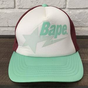★新品★ 仙台限定 BAPESTA logo メッシュ キャップ a bathing ape BAPE sta trucker hat cap エイプ ベイプ Sendai limited NIGO star i38