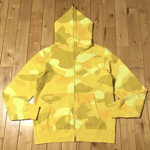 Giant camo yellow フルジップ パーカー Lサイズ a bathing ape BAPE full zip hoodie zoom camo エイプ ベイプ アベイシングエイプ w8