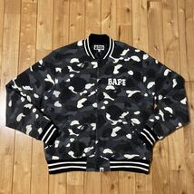 ★蓄光★ XL City camo スウェット スタジャン a bathing ape BAPE sweat varsity jacket エイプ ベイプ アベイシングエイプ i5_画像2