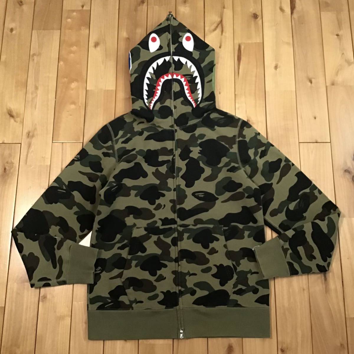 2024年最新】Yahoo!オークション -bape camo shark full zip hoodieの 