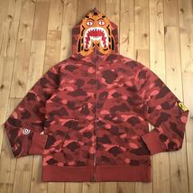 ★2XL★ Red camo タイガー パーカー Tiger full zip hoodie a bathing ape BAPE エイプ ベイプ アベイシングエイプ 迷彩 XXL oz4_画像1