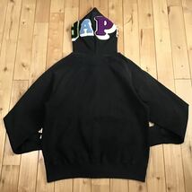 BAPE LOGO フルジップ パーカー Lサイズ black a bathing ape full zip hoodie エイプ ベイプ アベイシングエイプ NIGO BAPE STA w59al_画像3