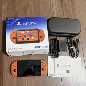 PSVITA】 SONY PlayStation Vita PSVITA PSV Wi-Fiモデル Metallic Red メタリック・レッド 新品同様 プレイステーション ソニー 