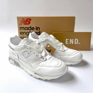 難有 END.購入 UK製 オールレザー NEW BALANCE M1500WHI US8 26cm 限定イギリス英国製 白 ホワイト×グレー NB スニーカー MADE IN ENGLAND