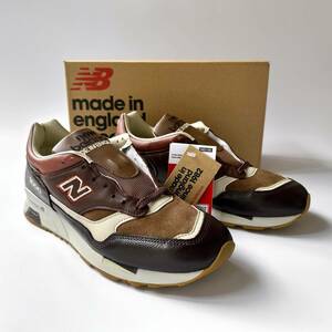 国内正規品 UK製 NEW BALANCE M1500GBI US9 27cm レザー スウェード イギリス英国製 NB 茶 ブラウン×オフホワイト×レッド スニーカー