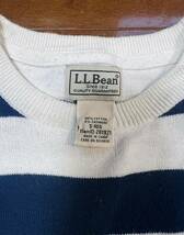 LL BEAN L.L.Bean コットン カシミヤ ボーダー ニット セーター 長袖 S 紺 生成り？ ネイビー エルエルビーン_画像3