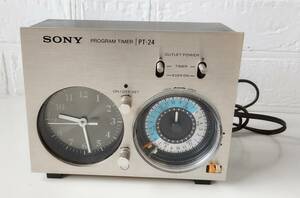 Y【ジャンク品】SONY プログラムタイマー　PT-24　オーディオタイマー　昭和レトロ　アンティーク