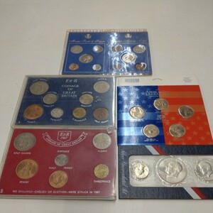 ベルギー・アメリカ・イギリス　プルーフコイン　ミントセット　５セット　記念硬貨 貨幣セット